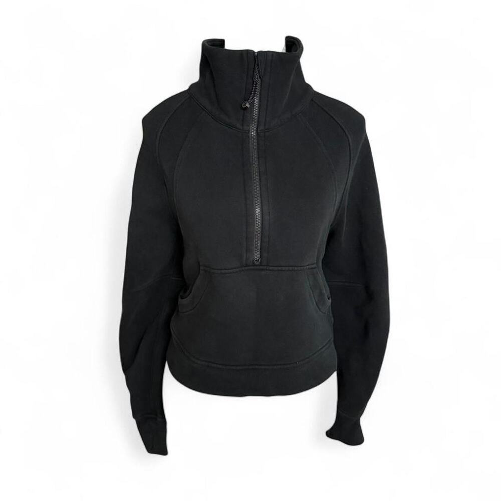 Black Lululemon Quarter Zip Scuba  Jacket Size XS/S
